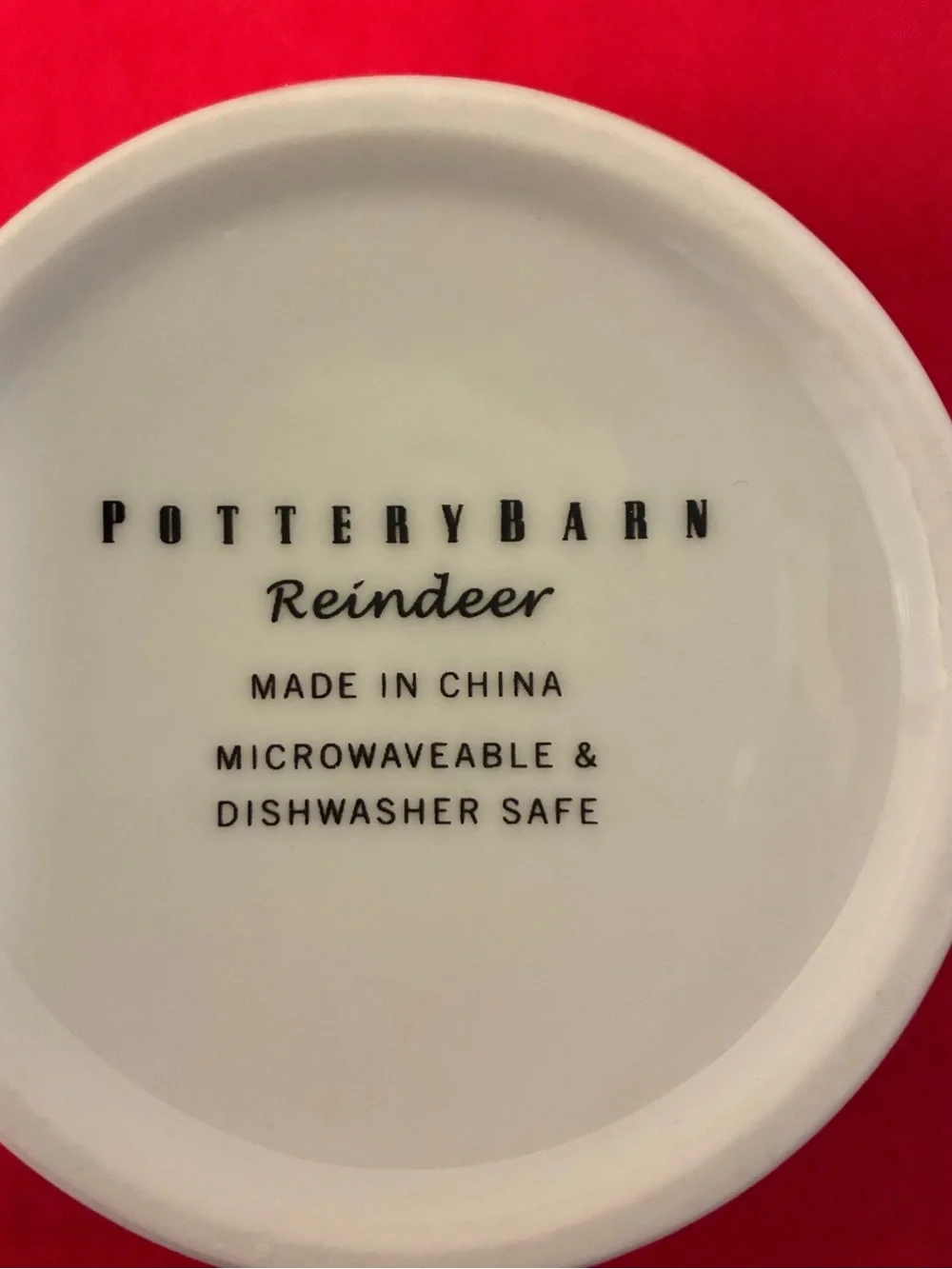 Pottery Barn Rudolph Reindeer Holiday Christmas Mug